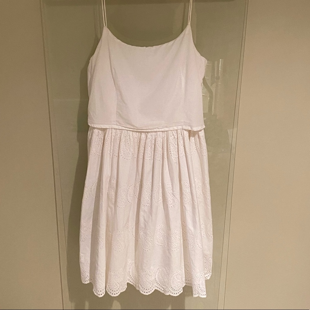 White Eyelet J Crew Dress